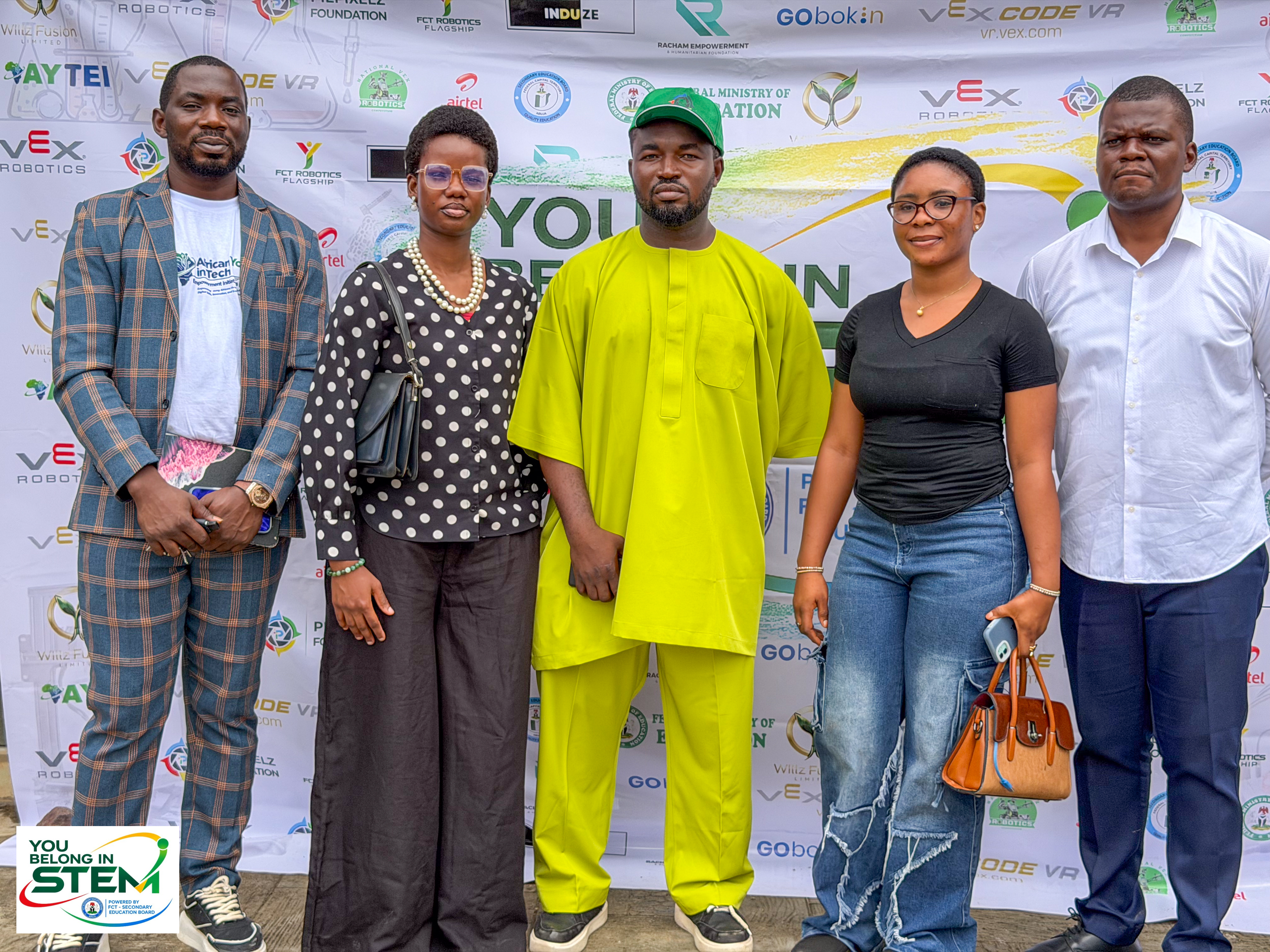 Stakeholders at the You Belong in STEM FCT Edition event backdrop
